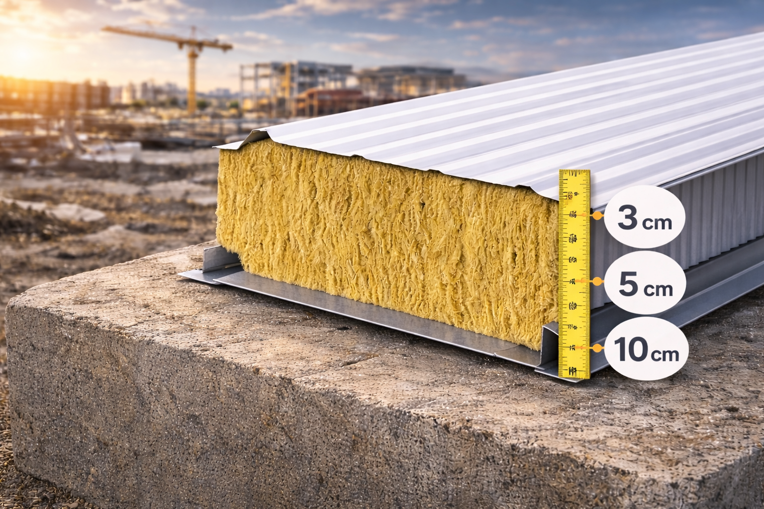 מידות אורך ומשקל של פנל מבודד